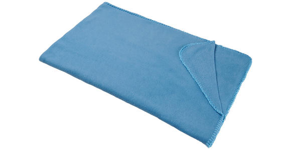 FLEECEDECKE BAKU 130/160 cm - Blau, Basics, Textil (130/160cm) - Boxxx