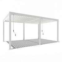 PERGOLA 360/255/530 cm   - Weiß Hochglanz, Basics, Metall (360/255/530cm) - Gardenson