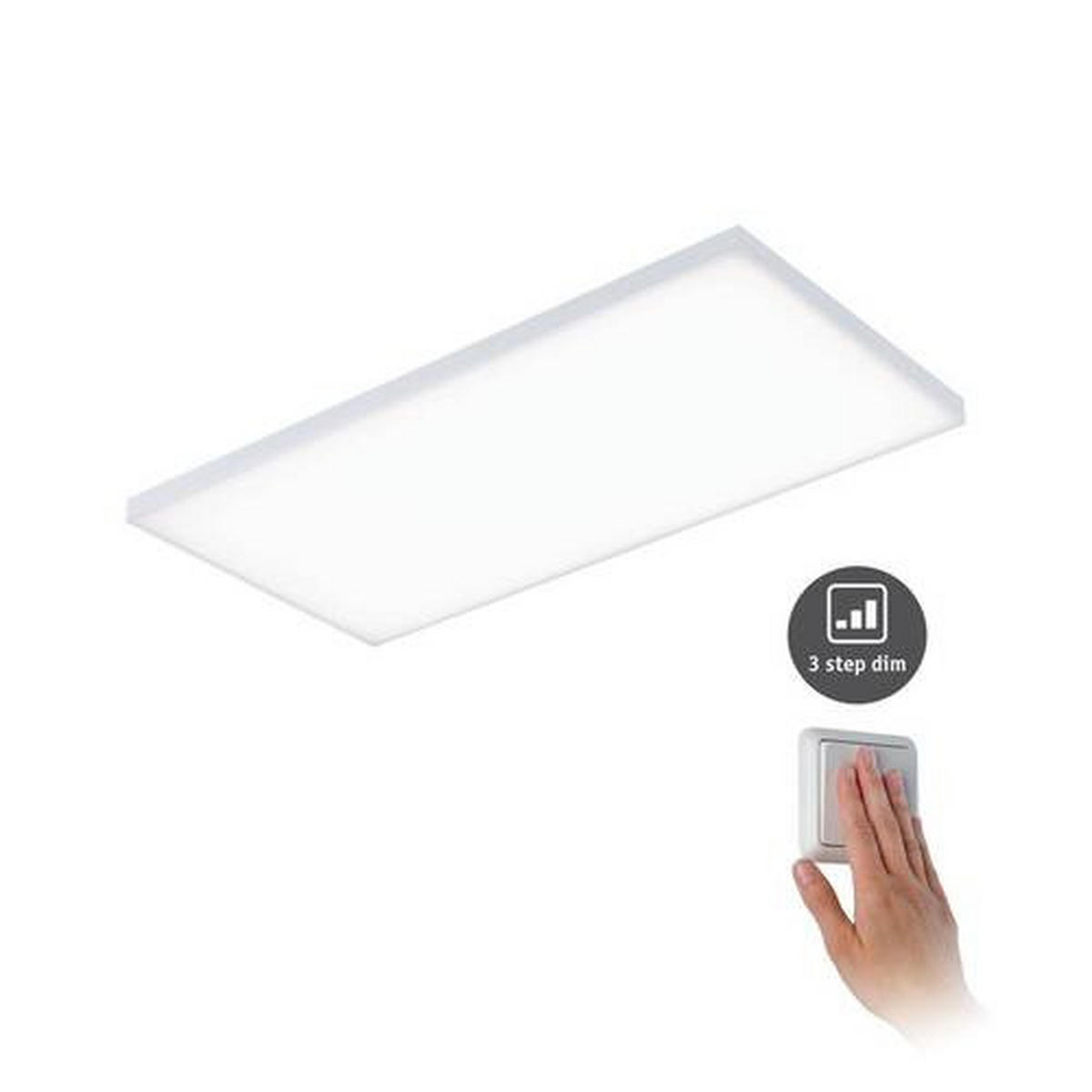 LED-PANEEL  - Weiß, Basics, Metall (59,5/5,0/59,5cm) - Paulmann