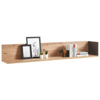 VÄGGHYLLA  155/24/27 cm  - ekfärgad, Design, trämaterial (155/24/27cm) - Xora