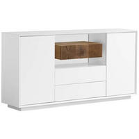Sideboard Hasti 170/85/40 cm  in Weiss, Eichefarben  - Weiss/Eichefarben, Design, Holz/Holzwerkstoff (170/85/40cm) - MID.YOU