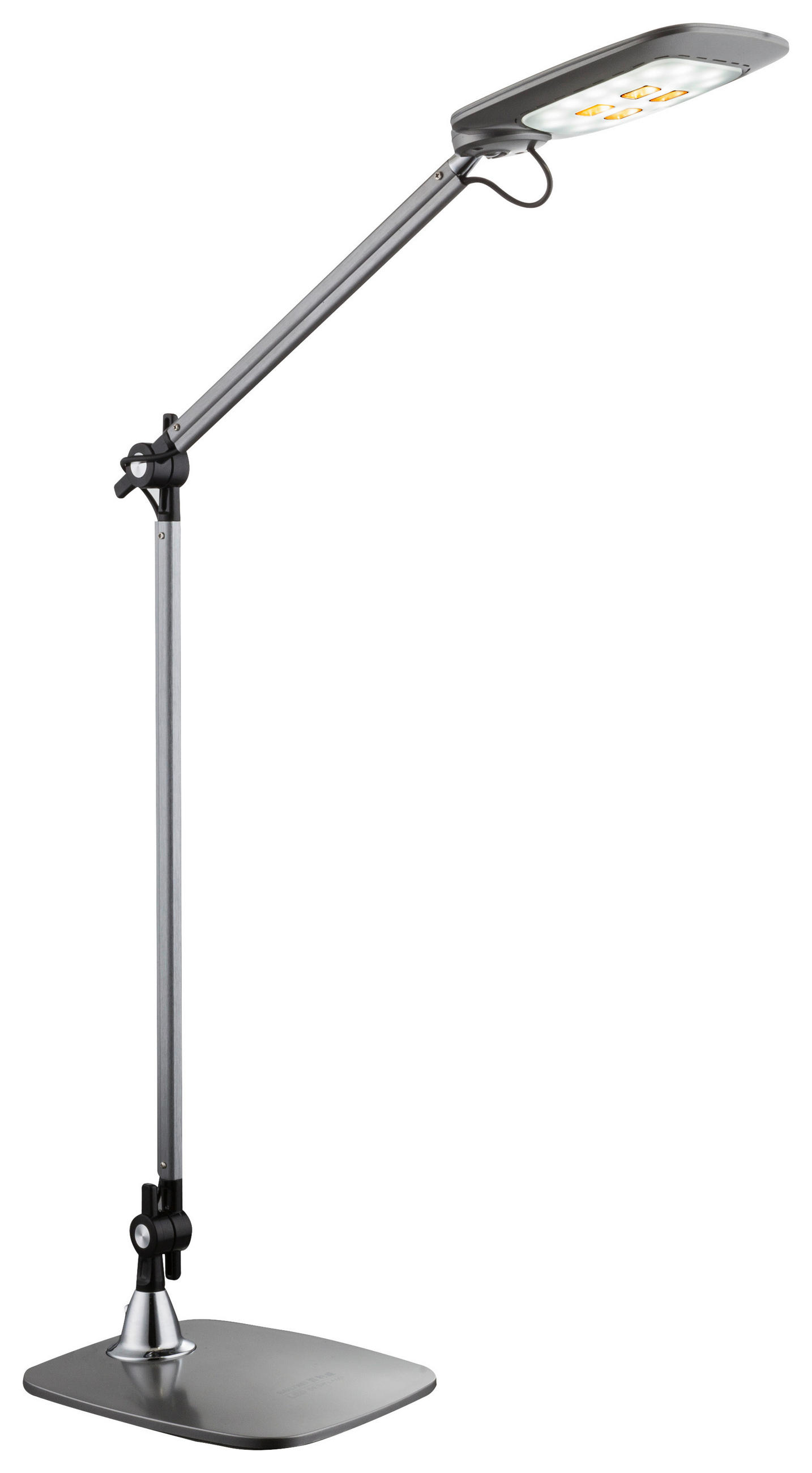 LED-TISCHLEUCHTE 49/17,9/96 cm   - Schwarz/Grau, Design, Kunststoff/Metall (49/17,9/96cm) - Globo