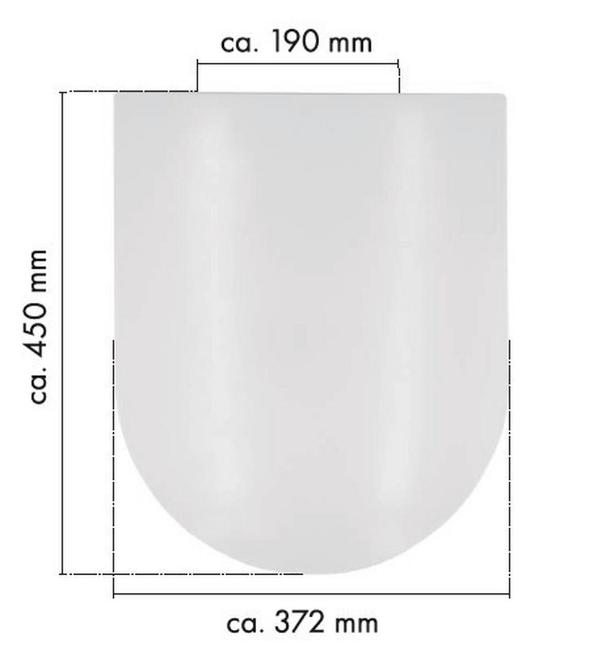 WC-SITZ - Weiss, Basics, Kunststoff (37,2/4,5/45cm) - Sadena