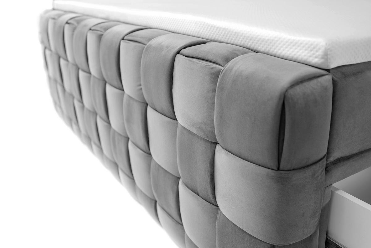 BOXBETT 140/200 cm  in Graphitfarben  - Graphitfarben, MODERN, Textil (140/200cm) - Livetastic