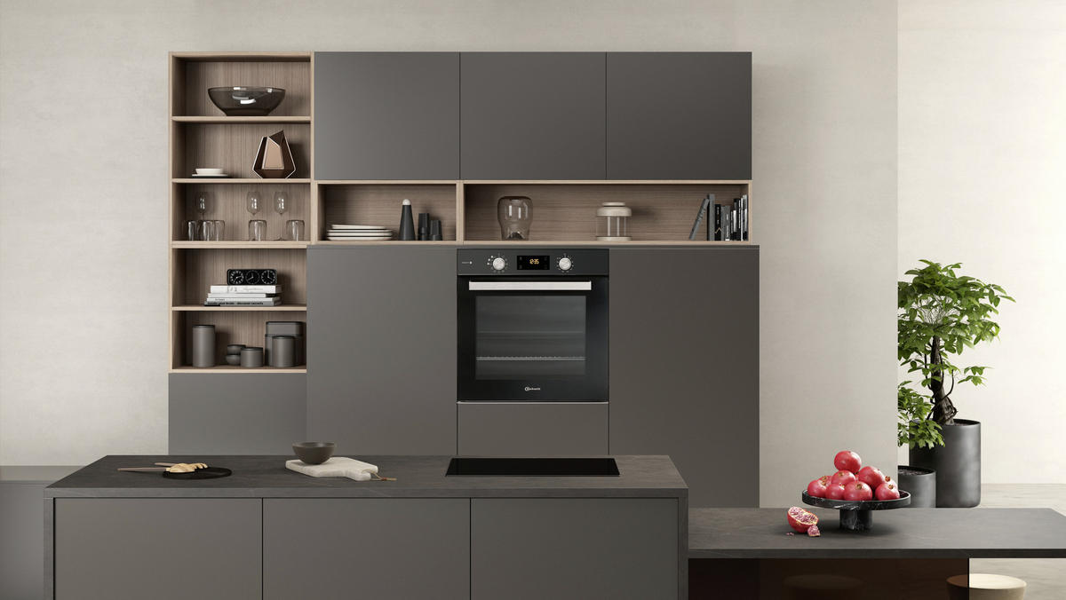 EINBAUBACKOFEN BAK5S KP8V2 BLG  - Schwarz, Basics (59,5/59,5/55,1cm) - Bauknecht