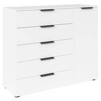 KOMMODE 120/100/42 cm  in Weiss, Graphitfarben  - Weiss/Graphitfarben, Modern, Holzwerkstoff/Kunststoff (120/100/42cm) - Rauch Möbel
