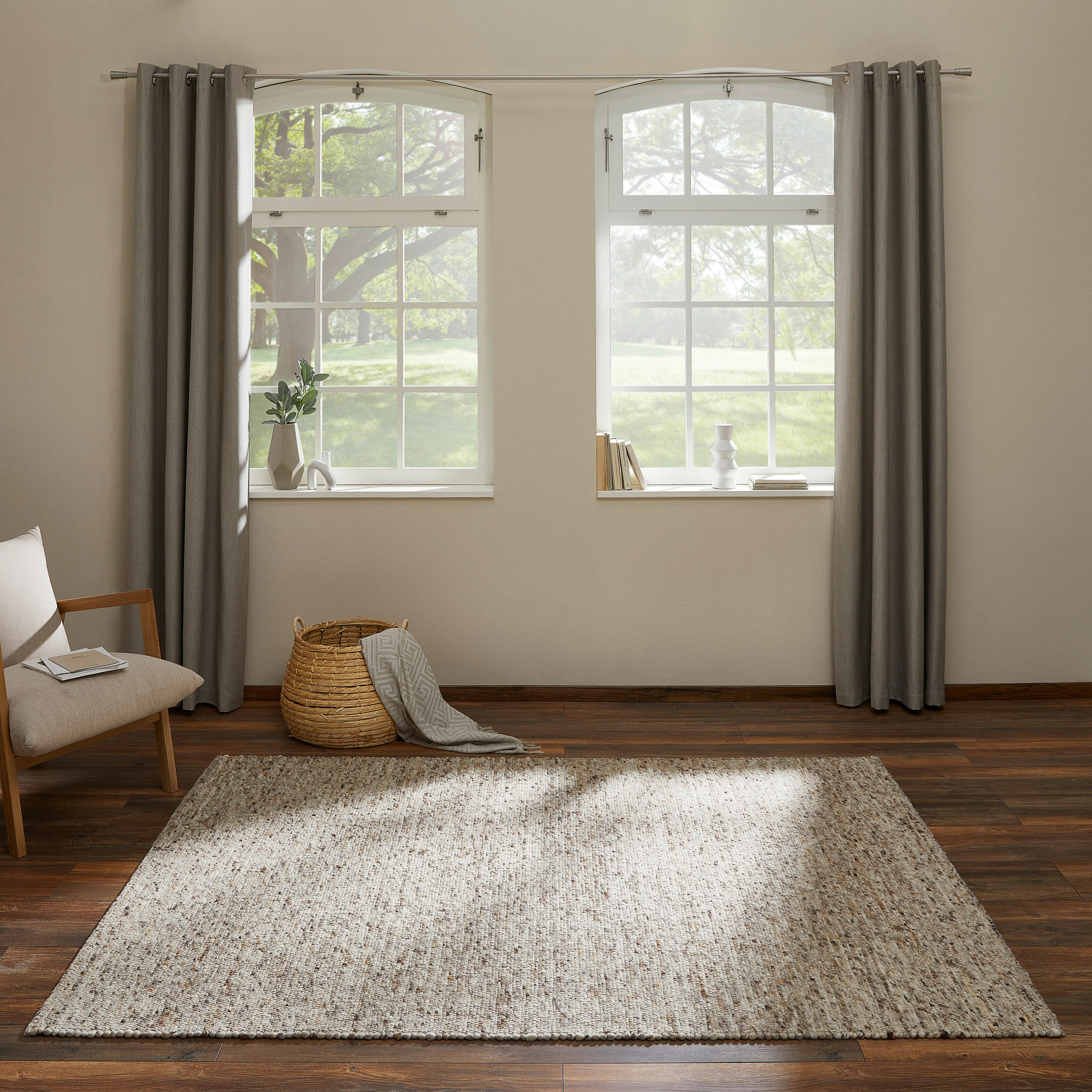 HANDWEBTEPPICH 250/340 cm Naturfarben, Beige  - Beige/Naturfarben, Basics, Textil (250/340cm) - Linea Natura
