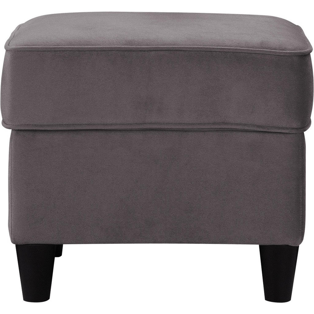 Thumbnail - Mid.you Hocker, Dunkelgrau, Textil, quadratisch, 52x45x52 cm, Made in EU, Stühle