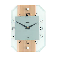 WANDUHR 20/28/4,5 cm   - Naturfarben, KONVENTIONELL, Glas/Holz (20/28/4,5cm)
