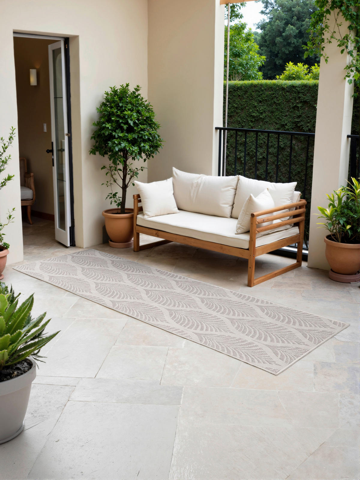 LÄUFER 80/250 cm Duet  - Weiß/Grau, Design, Kunststoff (80/250cm) - Hanse Home