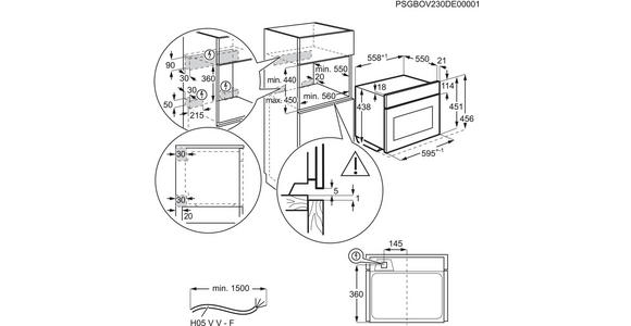 KOMPAKTBACKOFEN DKK57306MK  - Schwarz, Basics, Glas/Metall (59,5/45,6/56,1cm) - Dieter Knoll