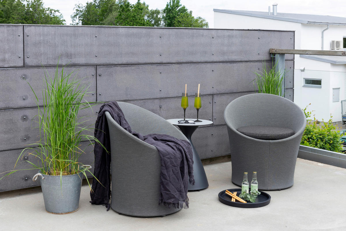 GARTENSET Aluminium  - Grau, KONVENTIONELL, Textil/Metall - Gardenson