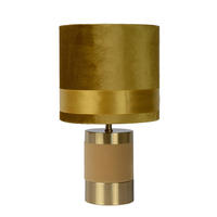 TISCHLEUCHTE - Gelb/Goldfarben, Design, Textil/Metall (18/32cm) - Lucide