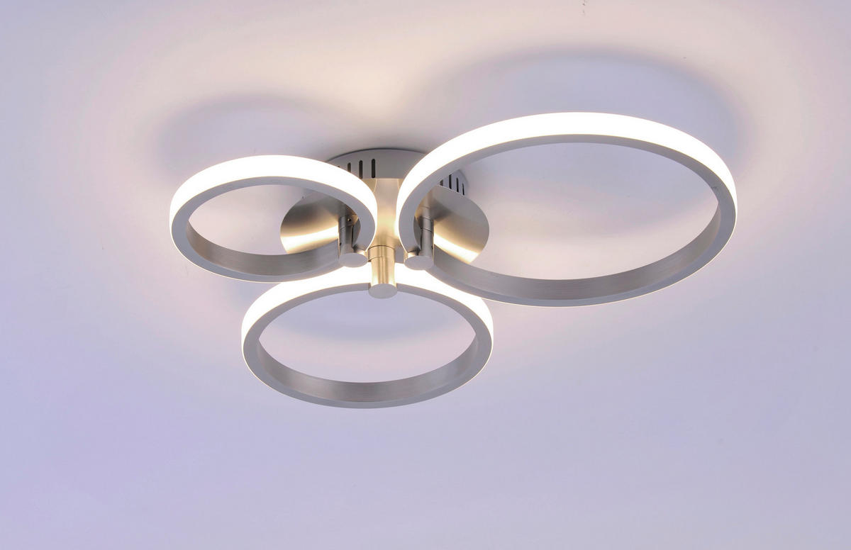 STROPNA LED-SVETILKA  Johanna //3000 K/230 V/ - srebrne barve, Design, kovina (49/40/8,5cm)