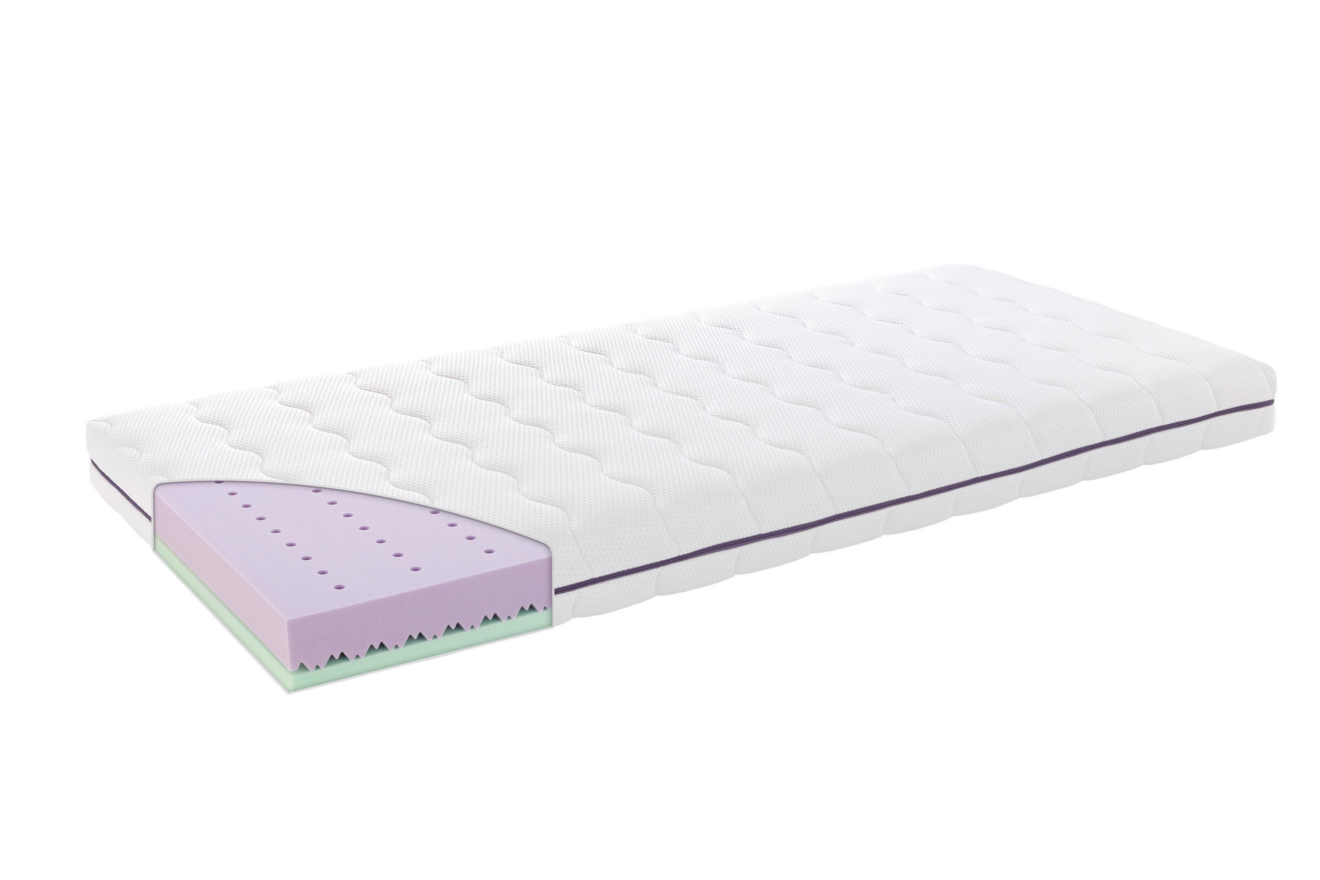 KINDERMATRATZE Morgenhimmel  120/200 cm    - Weiss, Basics, Textil (120/200cm) - Träumeland