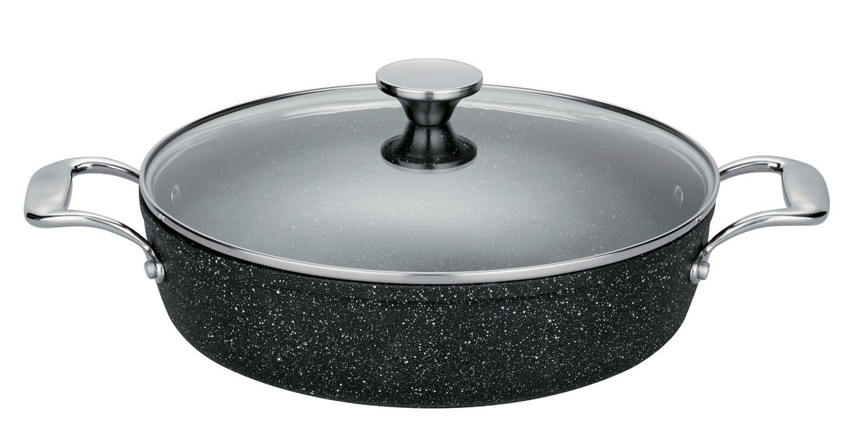 SERVÍROVACIA PANVICA  28 cm  - čierna, Basics, kov (28cm) - ELO
