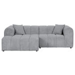 ECKSOFA  in Cord Hellgrau  162/250 cm  - Hellgrau/Schwarz, KONVENTIONELL, Kunststoff/Textil (162/250cm) - Carryhome