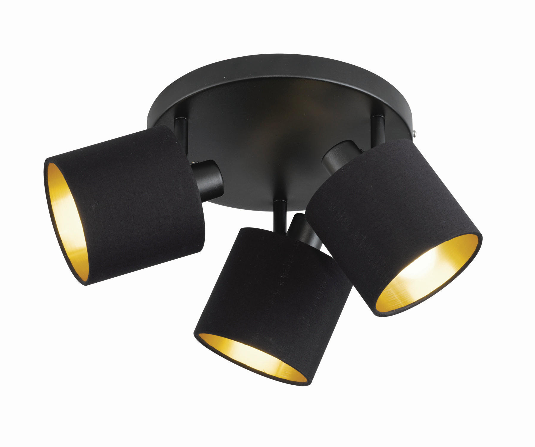 XXXLutz Strahler Tommy Schwarz, Gold 19 cm