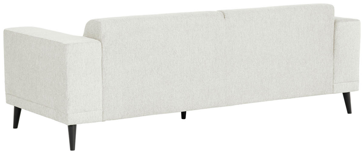 3-SITZER-SOFA OSLO_LZ Webstoff Weiß  - Schwarz/Weiß, Design, Holz/Textil (218/77/93cm) - MID.YOU