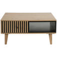 COUCHTISCH in Holz, Holzwerkstoff 80/80/36 cm  - Eichefarben/Schwarz, Design, Holz/Holzwerkstoff (80/80/36cm) - Carryhome