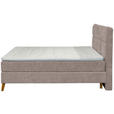 BOXSPRINGBETT 180/200 cm  in Taupe  - Taupe/Eichefarben, KONVENTIONELL, Holz/Textil (180/200cm) - Carryhome