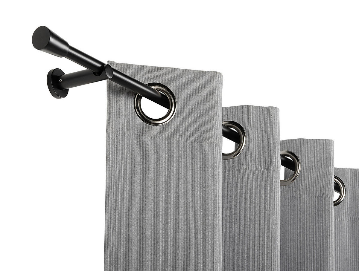 TYČ NA ZÁVĚSY A PŘÍSLUŠENSTVÍ  100-190 cm - černá, Design, kov (100-190cm) - Homeware