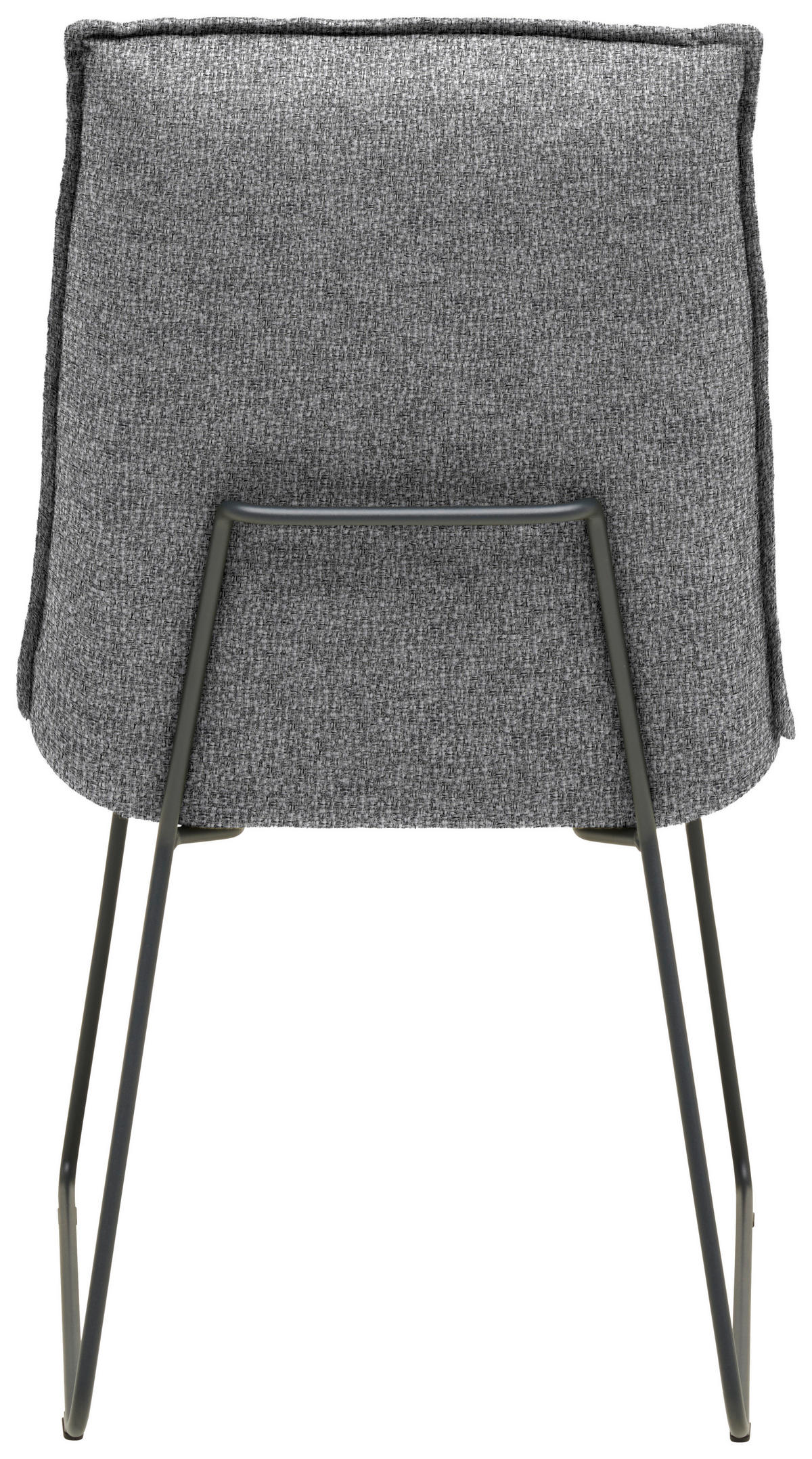 STUHL  Stoff-/Lederauswahl Webstoff  - Graphitfarben/Grau, Design, Textil/Metall (52/85/66cm) - Cassando