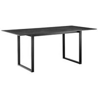 ESSTISCH in Metall, Keramik 180/90/75 cm  - Schwarz/Grau, Design, Keramik/Metall (180/90/75cm) - Boxxx