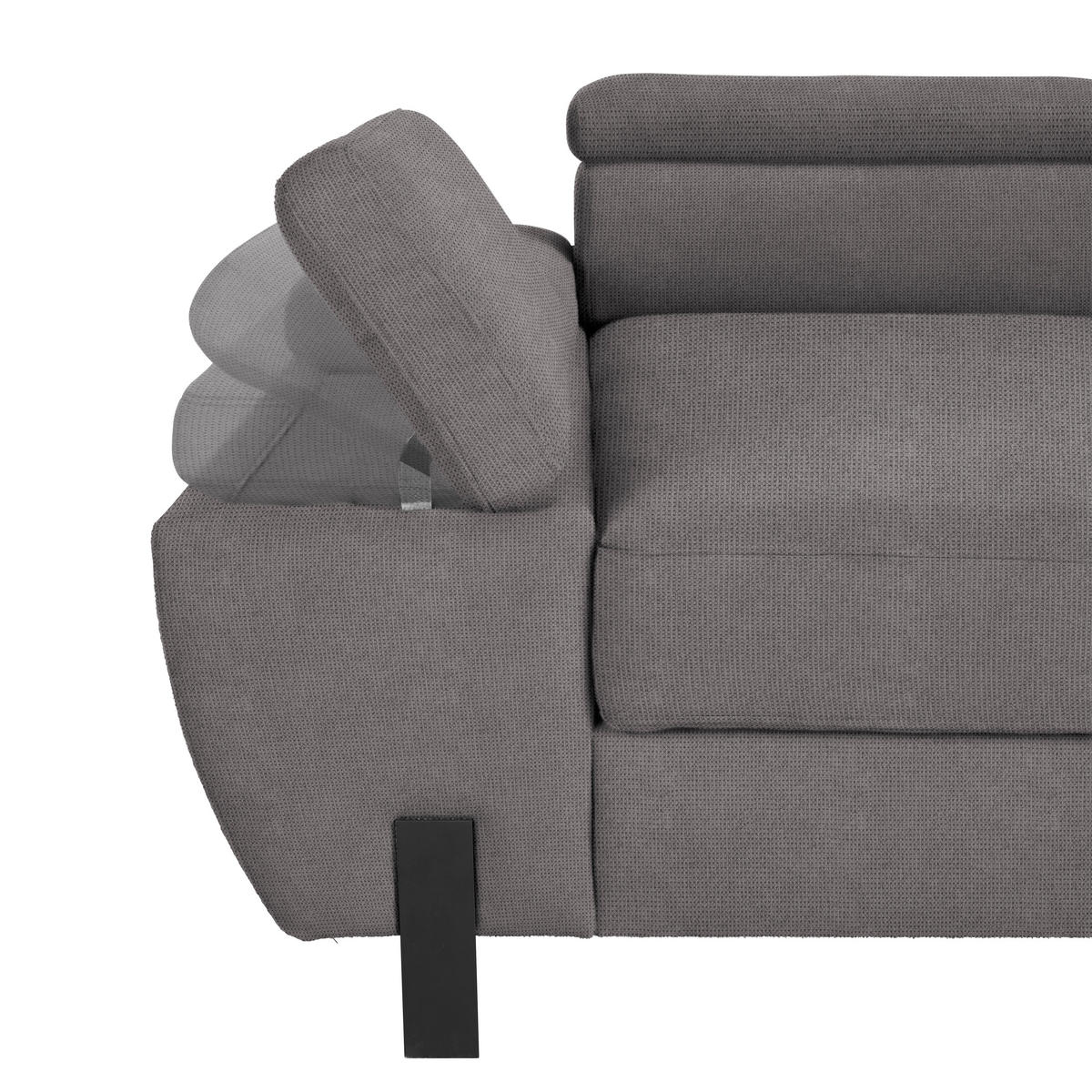 HÖRNSOFFA i vävt tyg mörkgrå  - mörkgrå/svart, Modern, metall/trämaterial (277/90/189cm) - MID.YOU