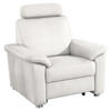 FERNSEHSESSEL in Webstoff Creme  - Silberfarben/Creme, Konventionell, Textil/Metall (102/91/91-159cm) - Beldomo System