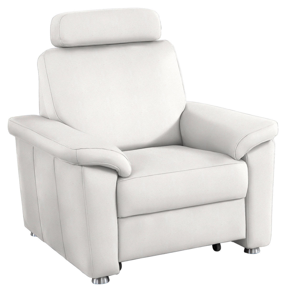 FERNSEHSESSEL in Webstoff Creme  - Silberfarben/Creme, KONVENTIONELL, Textil/Metall (102/91/91-159cm) - Beldomo System