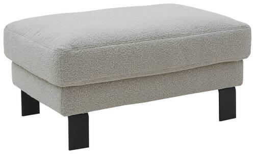 HOCKER Bouclé Hellgrau  - Hellgrau/Schwarz, Design, Textil/Metall (98/45/66cm) - Dieter Knoll