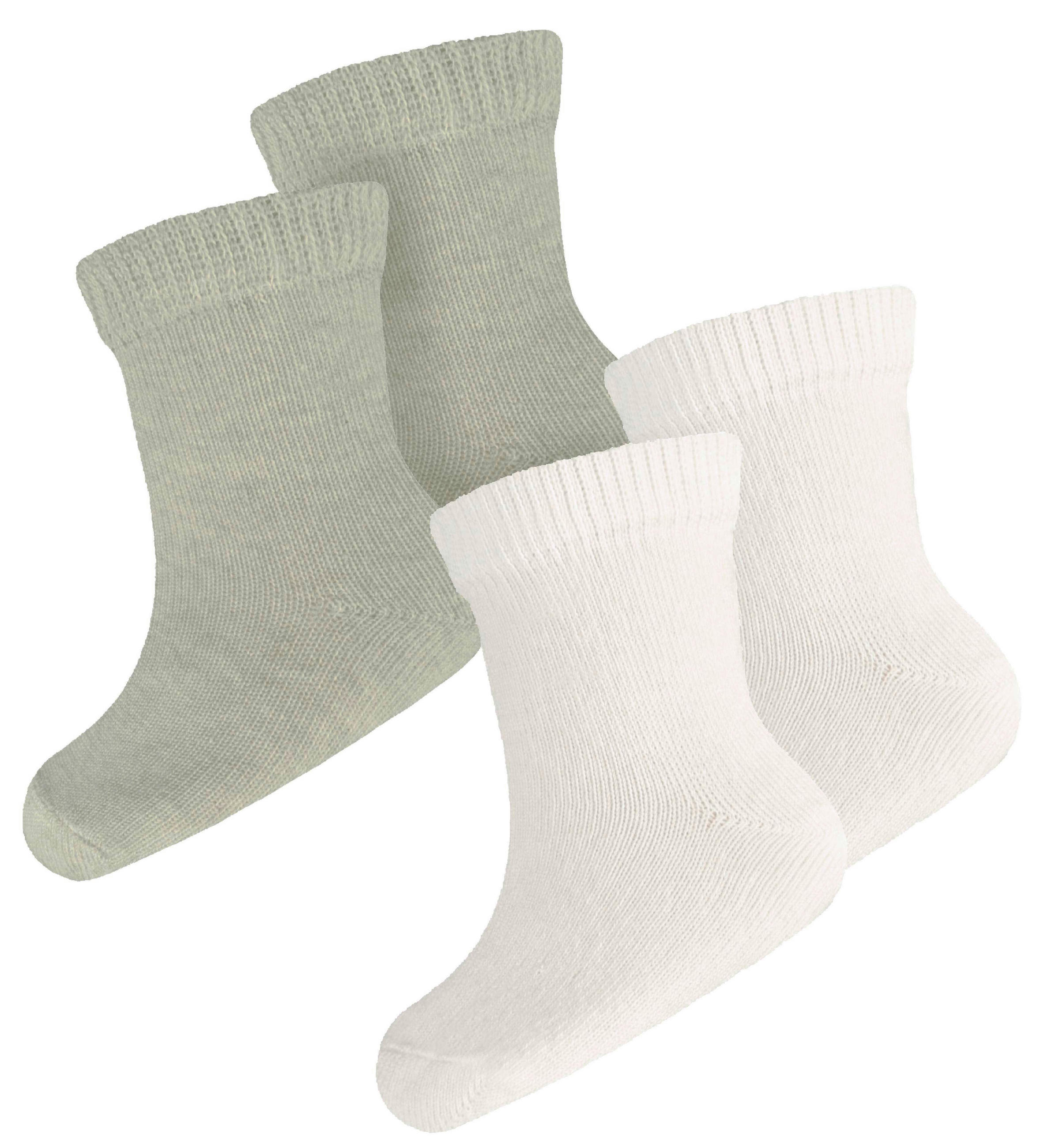 BABYSOCKEN 2 Stück  - Salbeigrün/Braun, Basics, Textil (17/18null) - Patinio