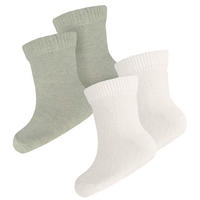 BABYSOCKEN 2 Stück  - Salbeigrün/Braun, Basics, Textil (17/18null) - Patinio