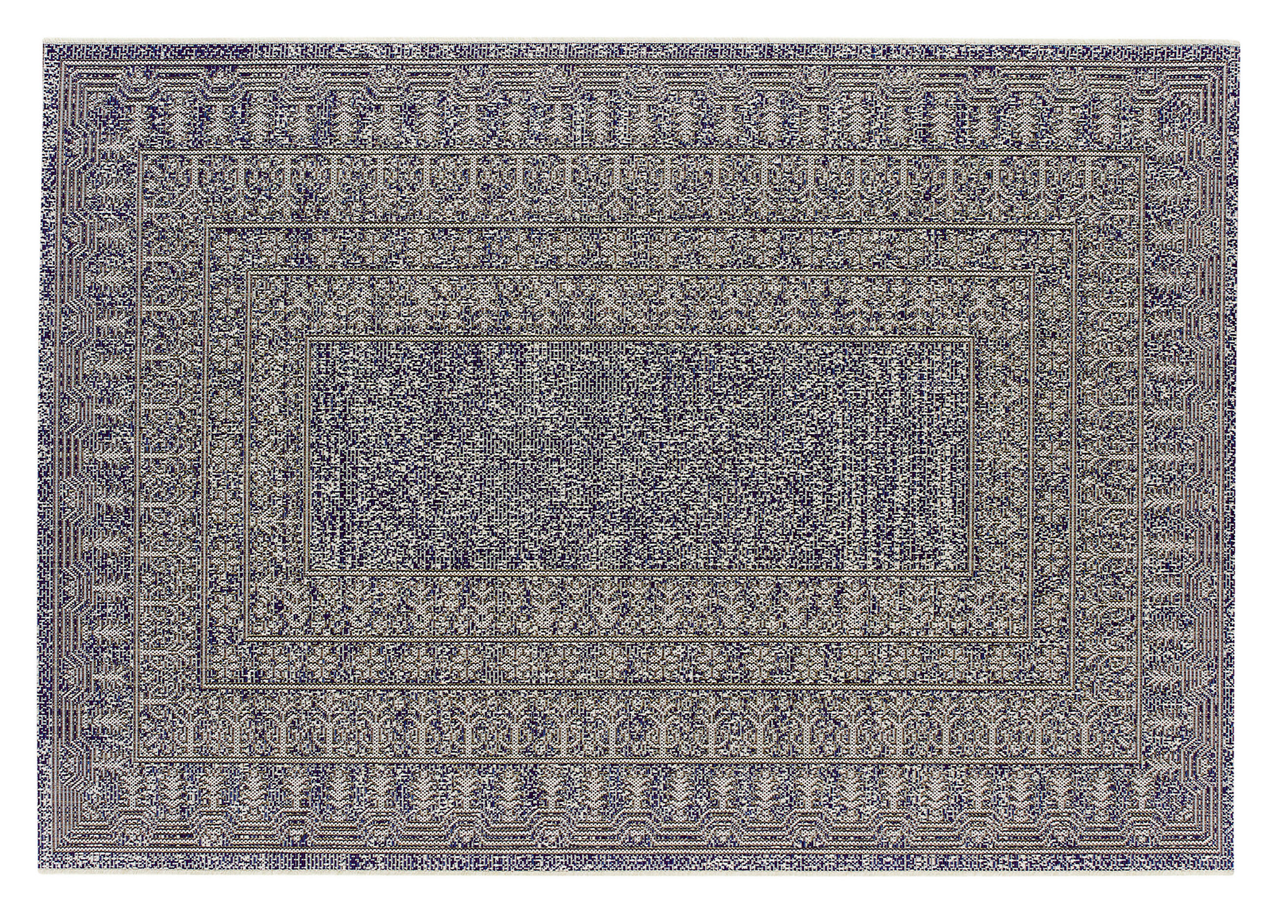 OUTDOORTEPPICH 160/230 cm Grau, Dunkelblau  - Dunkelblau/Grau, Basics, Textil (160/230cm) - Sieger