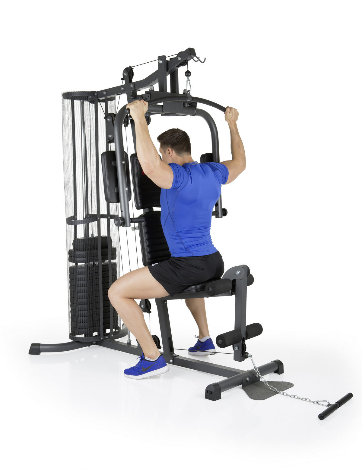 KRAFTGERÄT MULTI-GYMS ULTRA  - Dunkelgrau/Schwarz, MODERN, Kunststoff/Metall (105/200/167cm) - Hammer