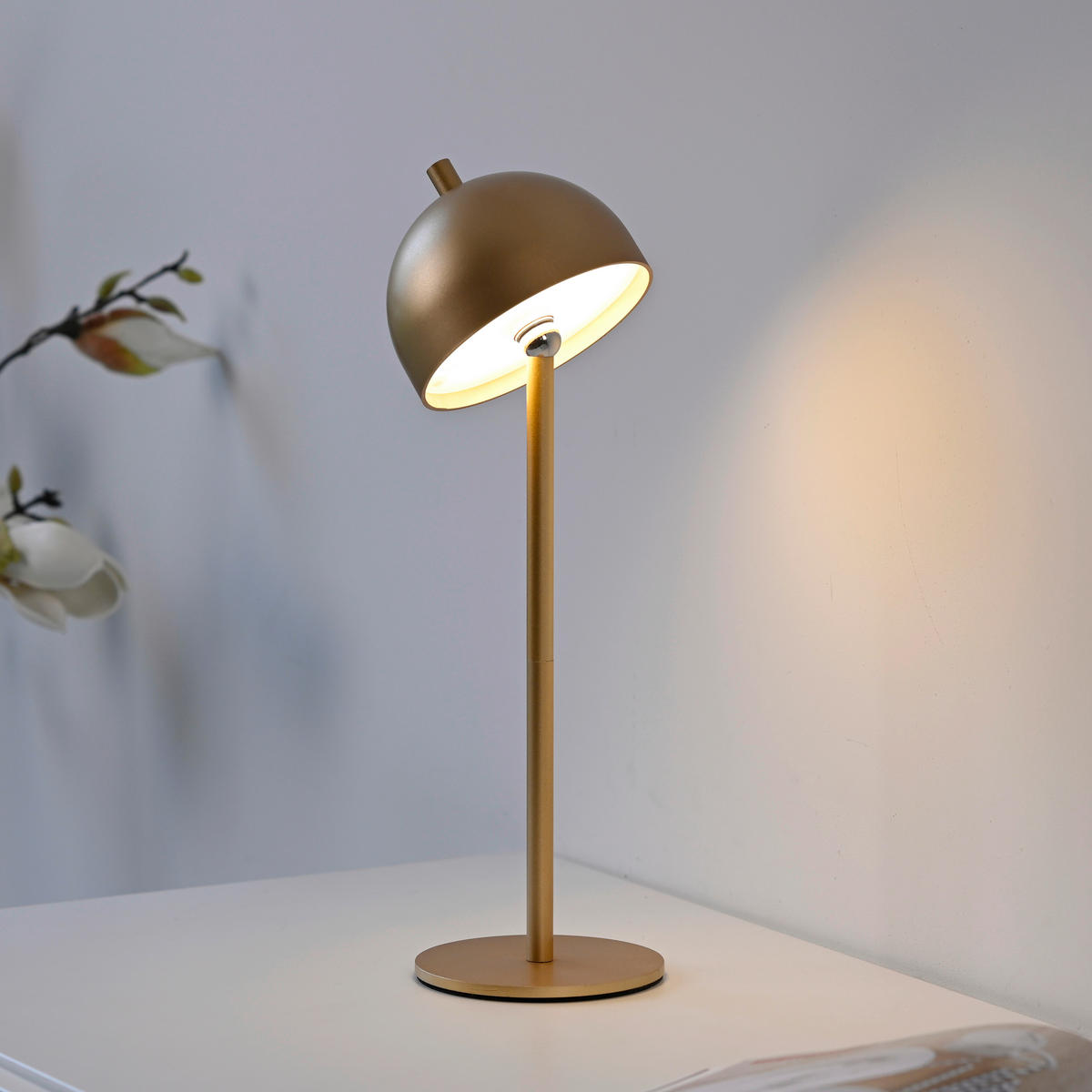 AKKU-TISCHLEUCHTE SW BELLIS 11/11/36 cm   - Goldfarben, Design, Kunststoff/Metall (11/11/36cm) - Schöner Wohnen