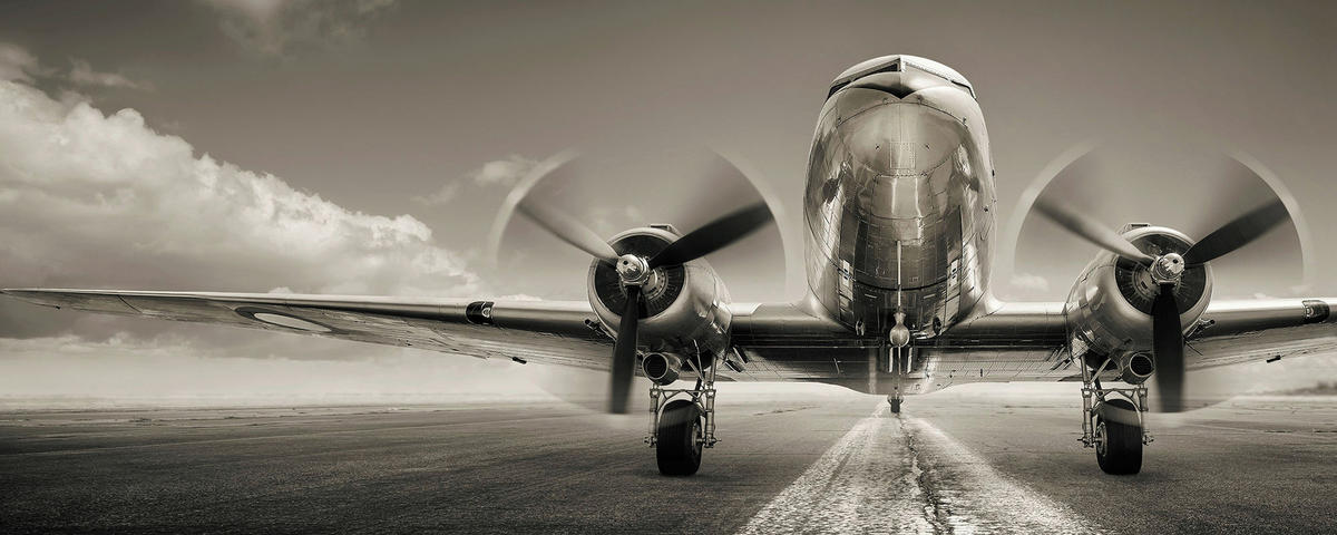 GLASBILD Landschaft & Natur  - Schwarz/Weiß, Design, Glas (50/125/1,40cm) - Euroart