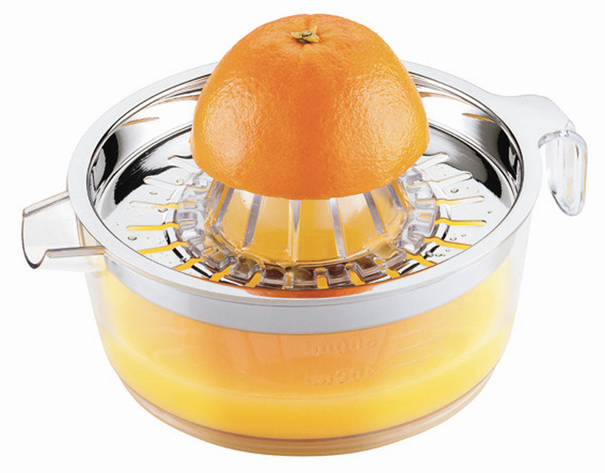 ZITRONENPRESSE - Transparent/Silberfarben, Basics, Kunststoff/Metall (16/8/19cm) - moHA!