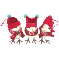 ORNAMENTE BRAD DE CRĂCIUN - maro/alb, Trend, plastic/metal (8cm) - X-Mas