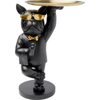 BEISTELLTISCH 39/34/56 cm Goldfarben, Schwarz rund  - Goldfarben/Schwarz, Design, Kunststoff/Metall (39/34/56cm) - Kare-Design