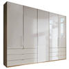FALTTÜRENSCHRANK in Eichefarben, Champagner  - Chromfarben/Champagner, Konventionell, Glas/Holzwerkstoff (250/216/58cm) - Venda