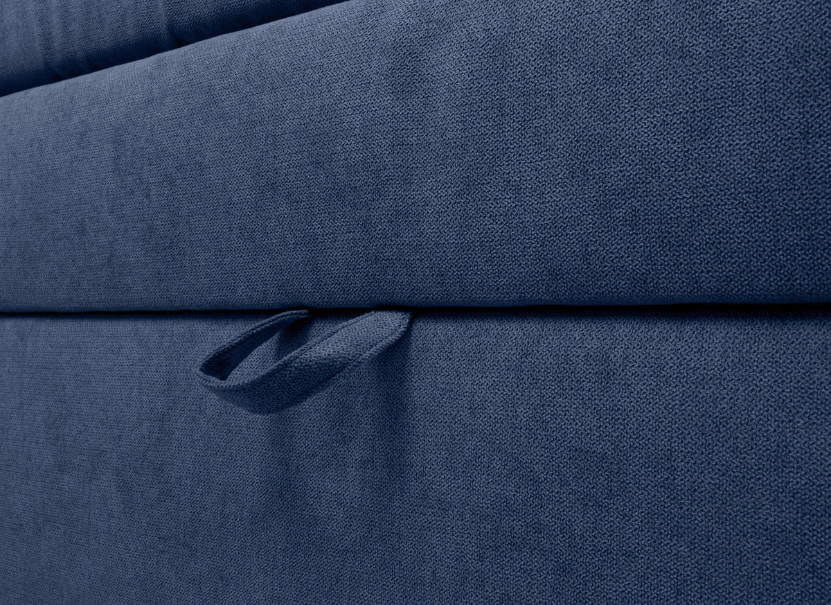 BOXSPRINGBETT 180/200 cm  in Blau  - Blau/Schwarz, KONVENTIONELL, Kunststoff/Textil (180/200cm) - Boxxx