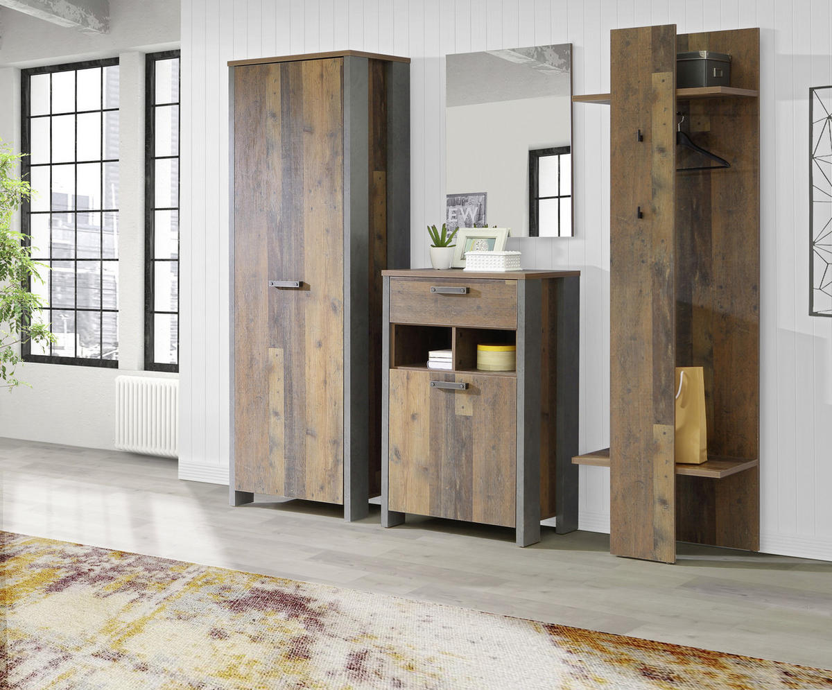 GARDEROBENPANEEL  in 60/200,5/41,6 cm  - Braun, Trend, Holzwerkstoff (60/200,5/41,6cm) - Carryhome