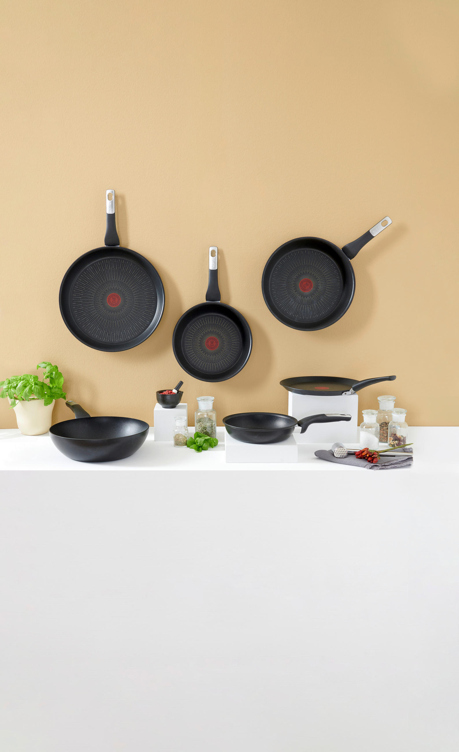WOKPFANNE 28 cm  - Schwarz, Basics, Metall (28cm) - Tefal