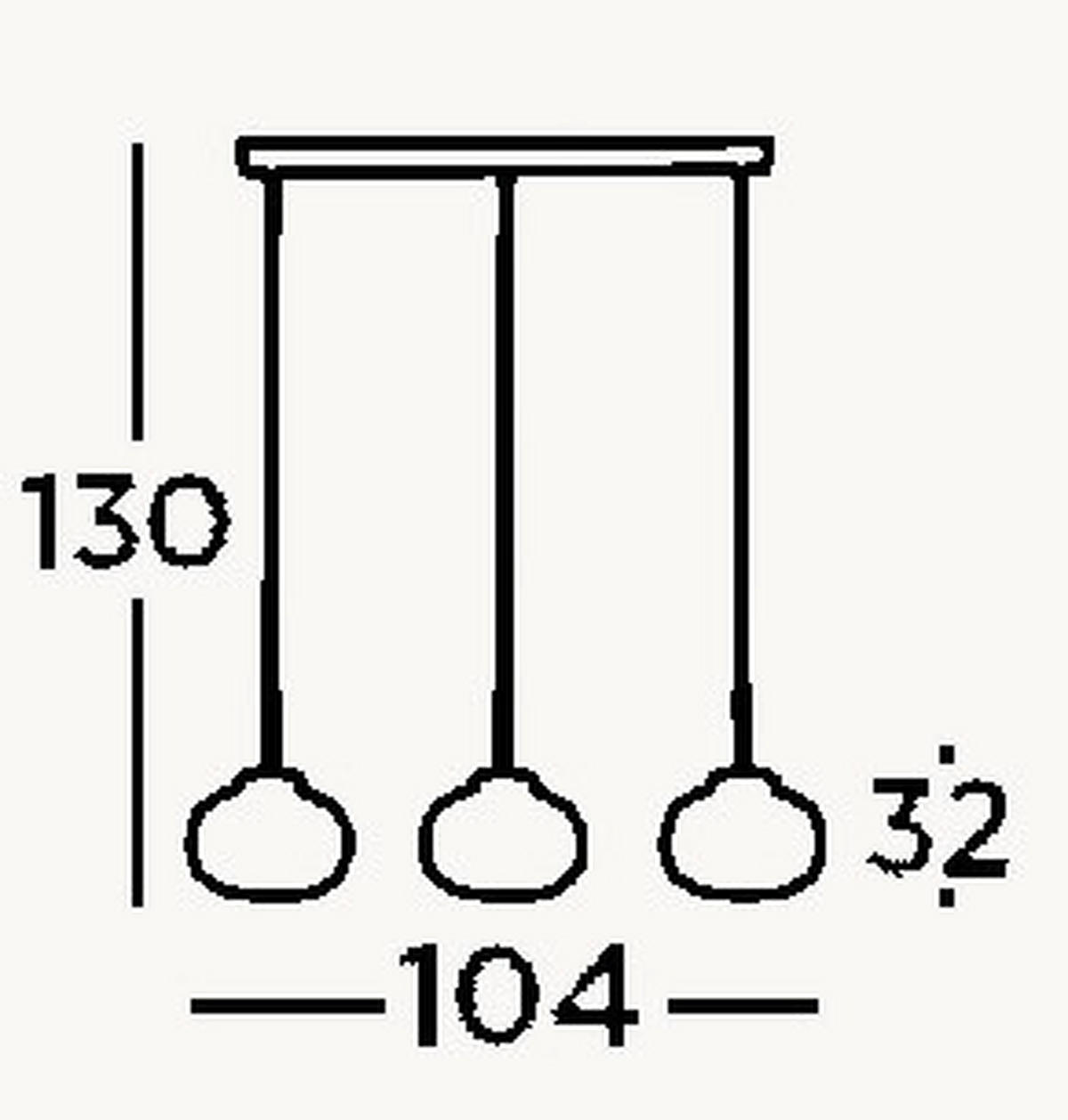 HÄNGELEUCHTE 104/130/24 cm  - Schwarz/Weiß, Design, Glas/Metall (104/130/24cm)