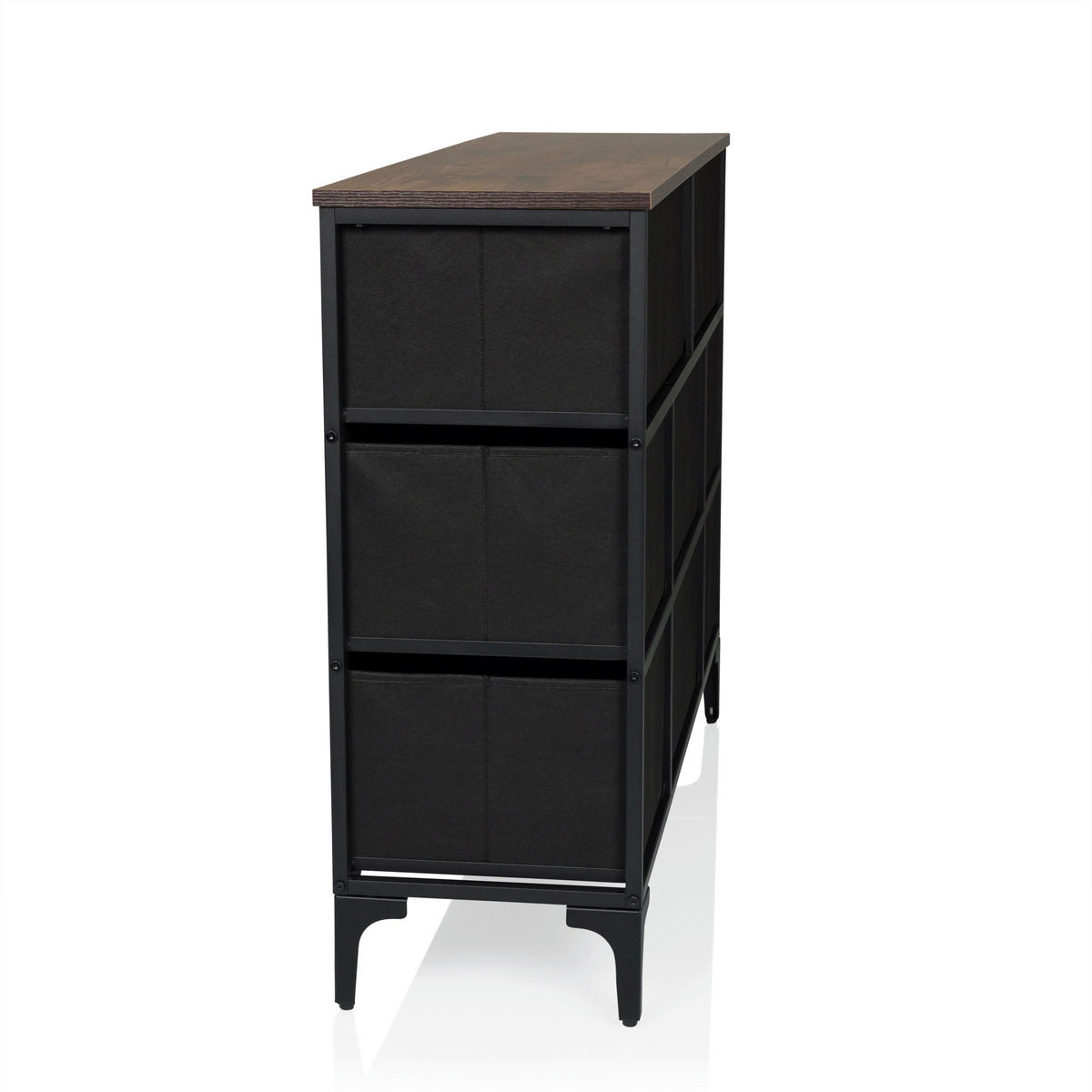 KOMMODE  in  - Multicolor/Schwarz, MODERN, Holzwerkstoff/Textil (102,5/77,5/30cm) - MID.YOU