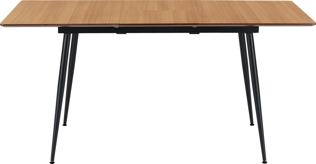 ESSTISCH Anthrazit  ausziehbar  - Anthrazit/Schwarz, MODERN, Holzwerkstoff/Metall (120-160/75/80cm) - MID.YOU