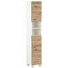 HOCHSCHRANK 30,3/181/32,6 cm  - Chromfarben/Weiß, KONVENTIONELL, Holzwerkstoff/Kunststoff (30,3/181/32,6cm) - Stylife