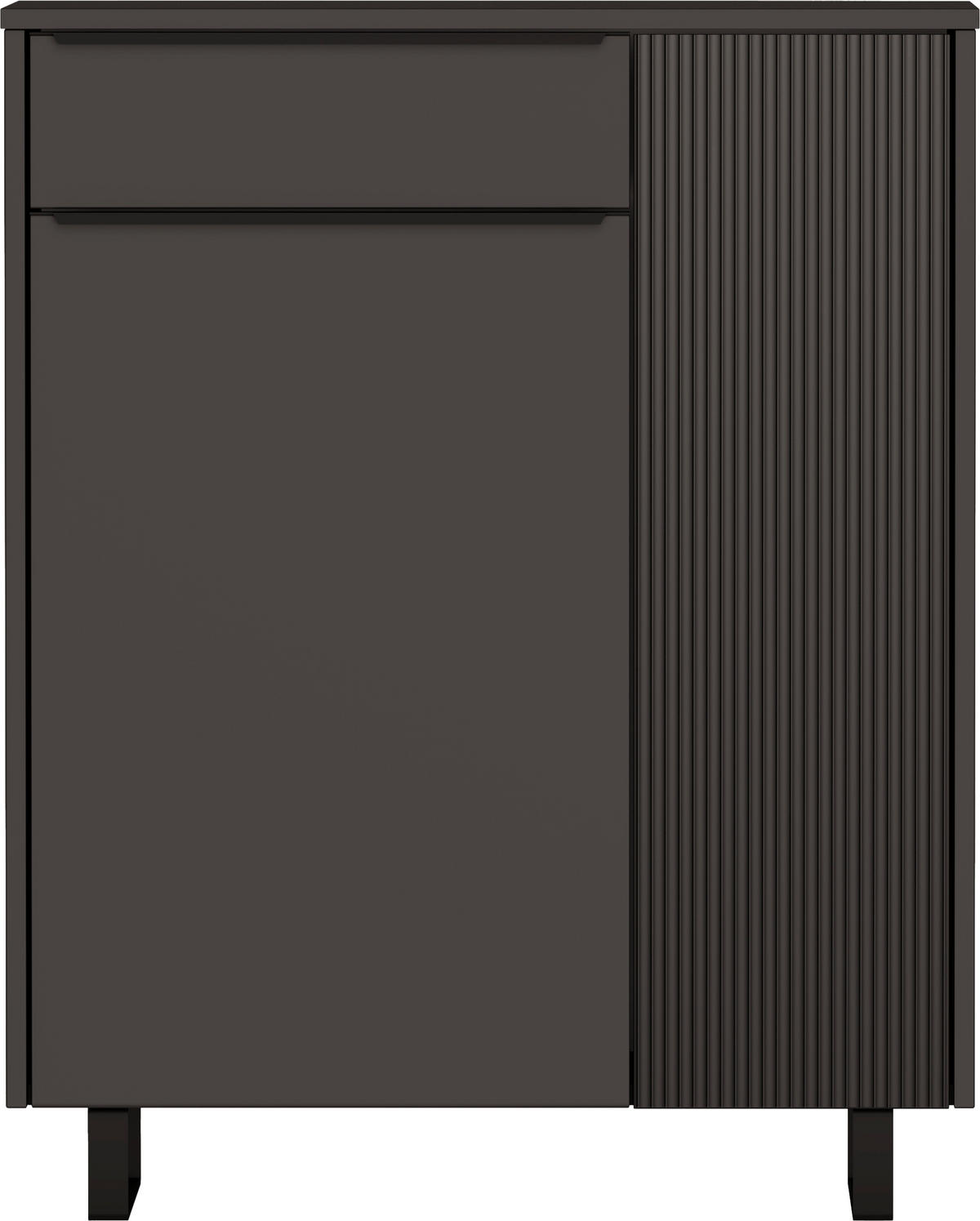 SCHUHSCHRANK  in 84/105/34 cm  - Anthrazit/Schwarz, Design, Glas/Holzwerkstoff (84/105/34cm) - Dieter Knoll